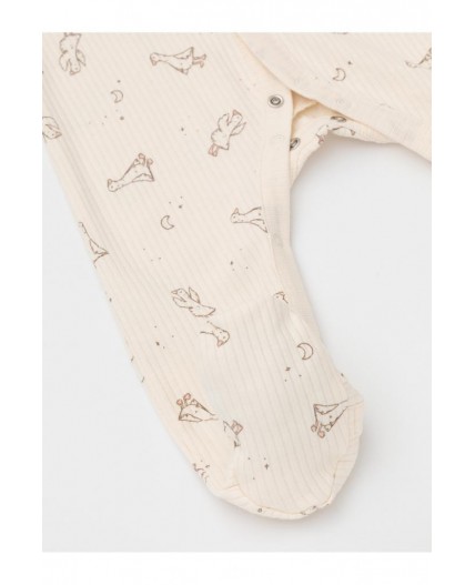 К 6523-2уп/молочный Н105,бежевый 1215 набор комбинезон (слип)