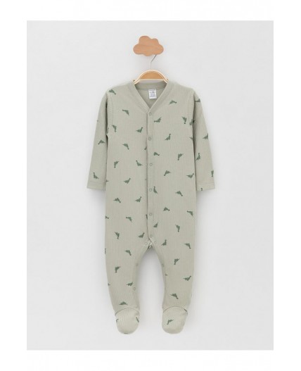 К 6523-2уп/оливковый Н049.1,тем.бежевый 1304 набор комбинезон (слип)