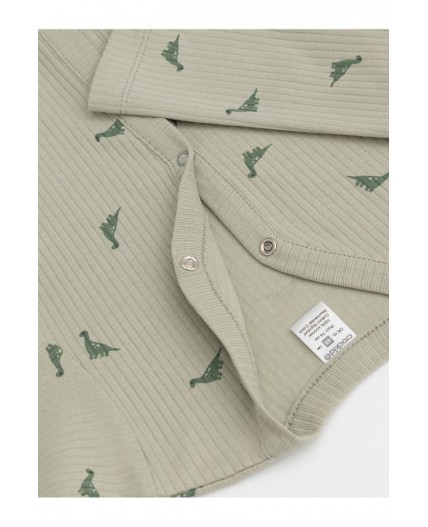 К 6523-2уп/оливковый Н049.1,тем.бежевый 1304 набор комбинезон (слип)