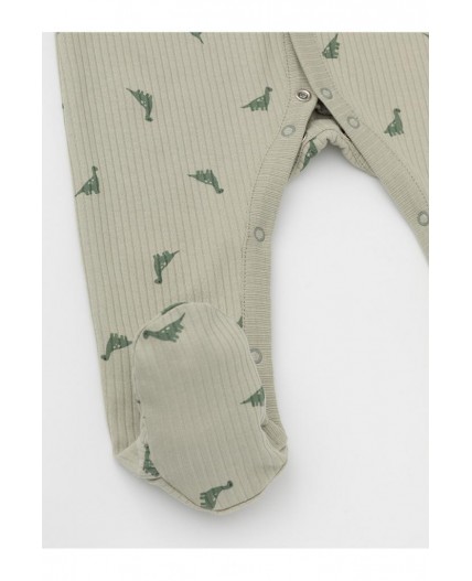 К 6523-2уп/оливковый Н049.1,тем.бежевый 1304 набор комбинезон (слип)