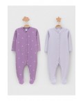 К 6523-2уп/фиолетовый Н063,сиреневый Н072 набор комбинезон (слип)