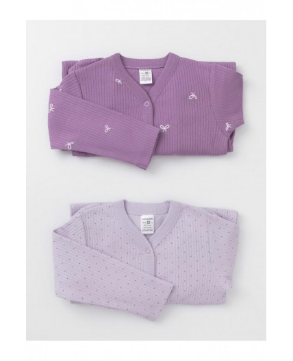 К 6523-2уп/фиолетовый Н063,сиреневый Н072 набор комбинезон (слип)