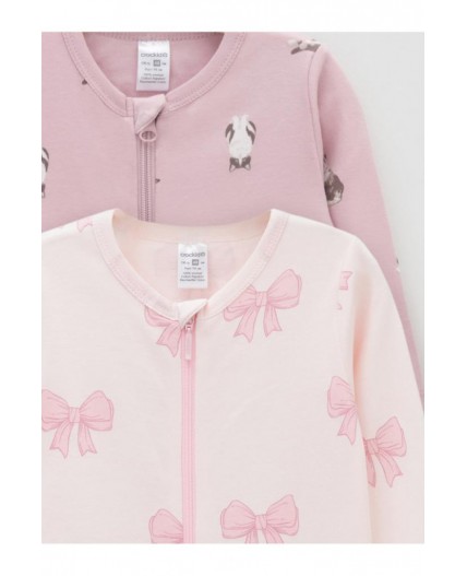 К 6522-2уп/розово-бежевый Н082,бело-розовый Н095 набор комбинезон