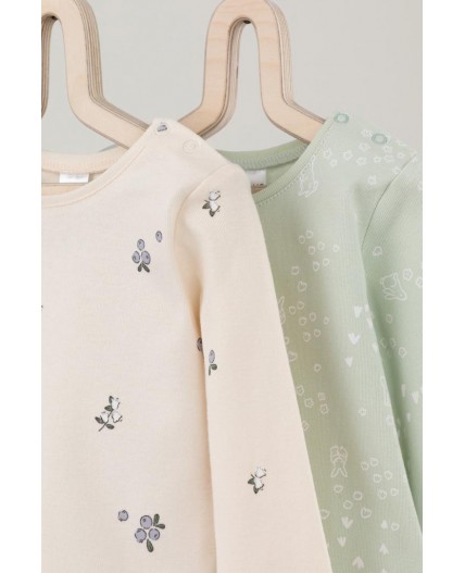 К 301944-2уп/зайчата на полянке,голубика и цветы набор джемпер