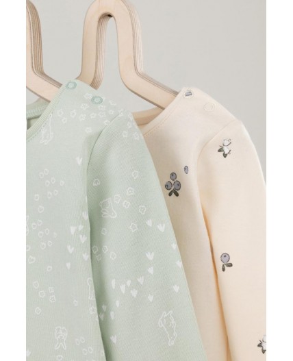 К 301944-2уп/зайчата на полянке,голубика и цветы набор джемпер