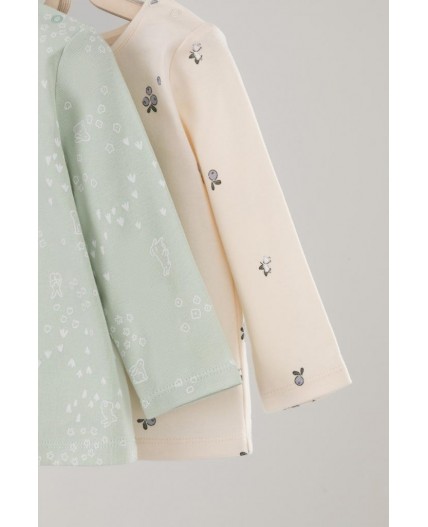 К 301944-2уп/зайчата на полянке,голубика и цветы набор джемпер