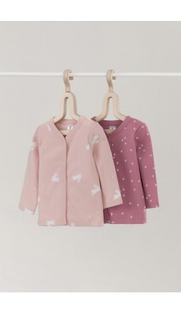 К 300450-2уп/цветочные снежинки,зайчики кофточка