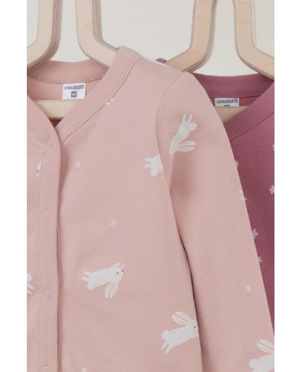 К 300450-2уп/цветочные снежинки,зайчики кофточка