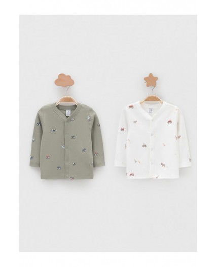 К 300450-2уп/хаки Н031.1,молочный Н103 набор кофточка