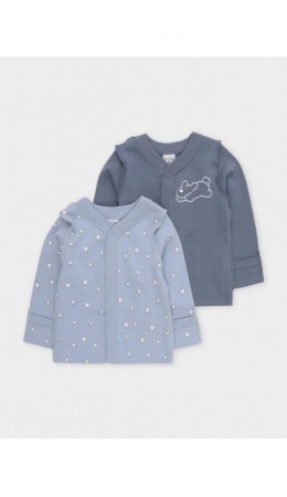 К 300450-2уп/серо-голубой Н100,синий 3929 набор кофточка