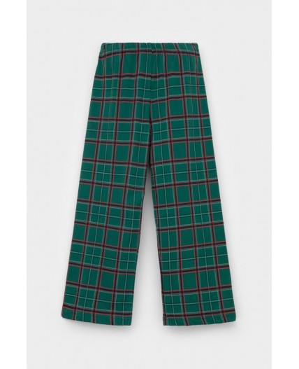 К 1640/белая лилия,шотландская клетка пижама