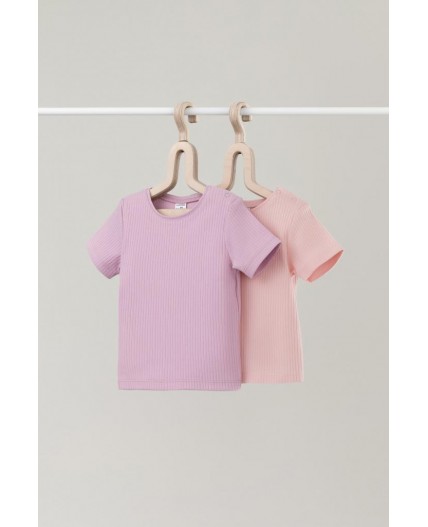 К 302521-2уп/фламинго,тропический персик набор фуфайка (футболка)