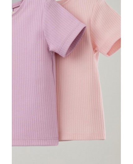 К 302521-2уп/фламинго,тропический персик набор фуфайка (футболка)