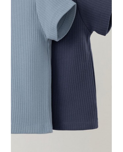 К 302521-2уп/пыльно-синий,стальной набор фуфайка (футболка)