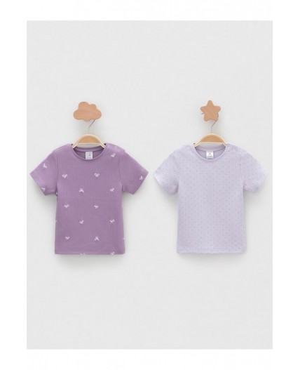 К 302521-2уп/фиолетовый Н063,сиреневый Н072 набор фуфайка (футболка)