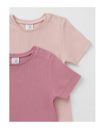 К 302521-2уп/розово-бежевый 1506,тем.розовый 1710 набор фуфайка (футболка)