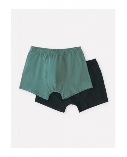 К 1912-2уп/темный малахит,индиго набор трусы