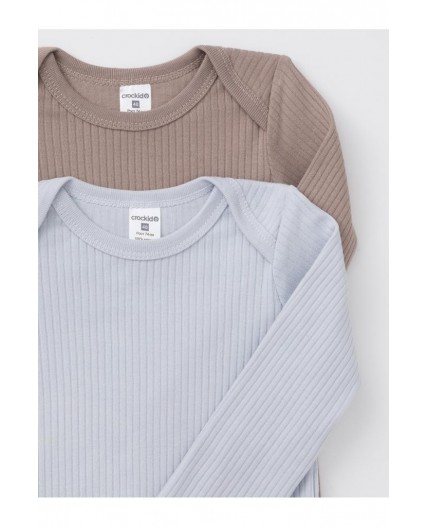 К 6526-2уп/капучино 1210,серо-голубой 4106 набор полукомбинезон (боди)