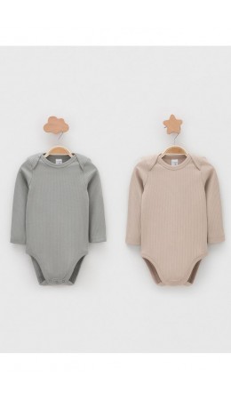 К 6526-2уп/тем.бежевый 1304,оливковый 0209 набор полукомбинезон (боди)