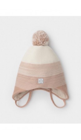 КВ 20405/ш/розовый беж,молочный шапка
