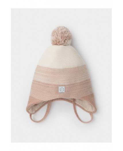 КВ 20405/ш/розовый беж,молочный шапка
