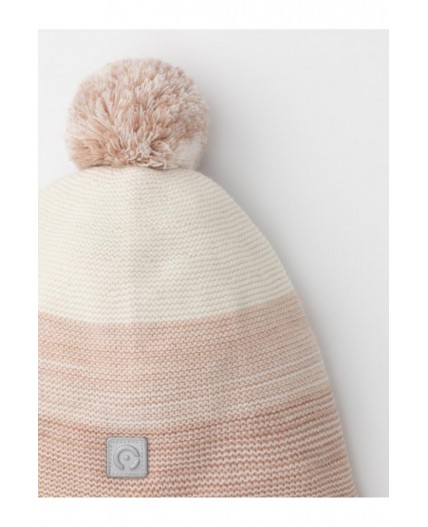 КВ 20405/ш/розовый беж,молочный шапка