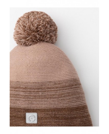 КВ 20405/ш/темно-бежевый,бархатный беж шапка