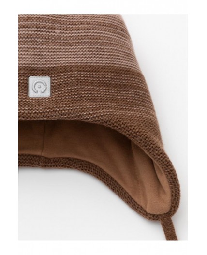 КВ 20405/ш/темно-бежевый,бархатный беж шапка