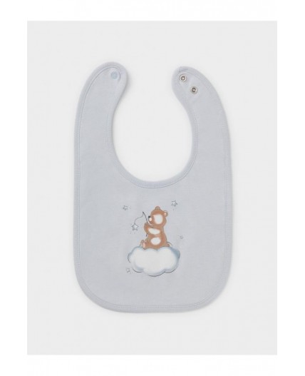 К 8526/серо-голубой 4106 (мишка) фартук-нагрудник