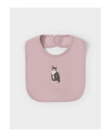 К 8526/бежево-розовый 2706 (кошечка) фартук-нагрудник