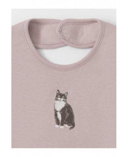 К 8526/бежево-розовый 2706 (кошечка) фартук-нагрудник