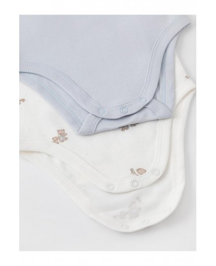 К 6542-2уп/серо-голубой 4106,молочный Н104 набор полукомбинезон (боди)