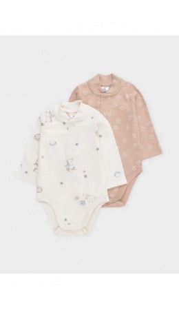 К 6542-2уп/кремовый Н108,бежевый Н105 набор полукомбинезон (боди)