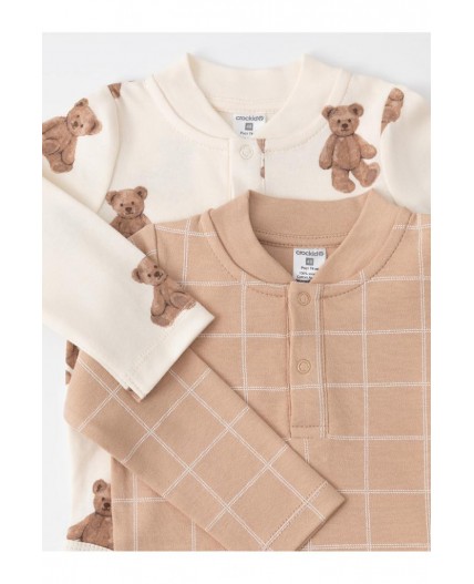 К 6542-2уп/молочный Н183,бежевый Н045.1 набор полукомбинезон (боди)