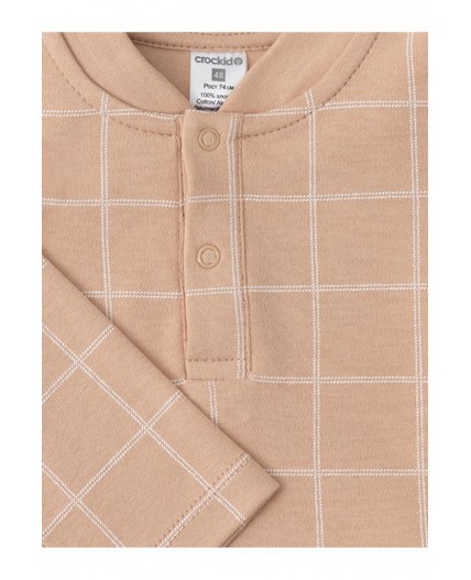 К 6542/бежевый 1215 Н105 полукомбинезон (боди)