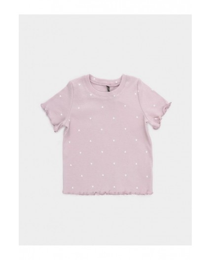 КП 302814/розовый лед,мини сердечки фуфайка (футболка)