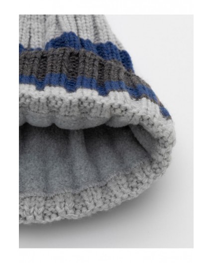 КВ 20413/ш/св.серый меланж,синий шапка