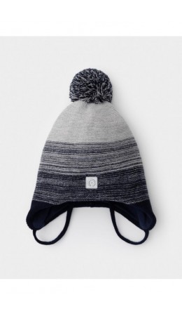 КВ 20405/ш/темно-синий,св.серый меланж шапка