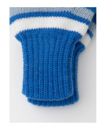 КВ 10018/25ш/королевский синий,талая вода варежки