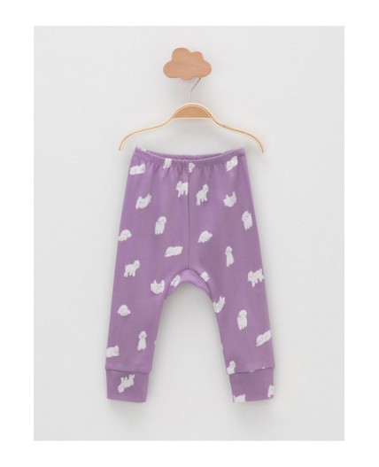 К 4718-2уп/молочный Н085.2,фиолетовый Н052.2 набор брюки