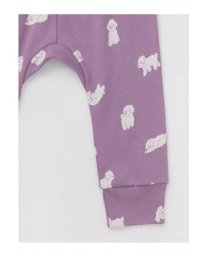 К 4718-2уп/молочный Н085.2,фиолетовый Н052.2 набор брюки