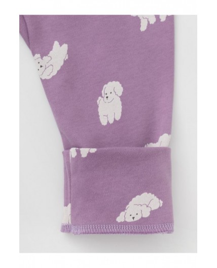 К 4718-2уп/молочный Н085.2,фиолетовый Н052.2 набор брюки