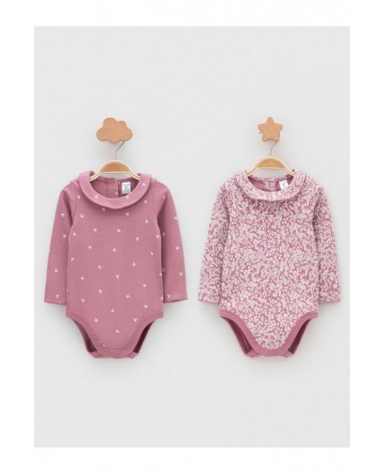 К 6539-2уп/тем.розовый 1710 Н099,Н098 набор полукомбинезон (боди)