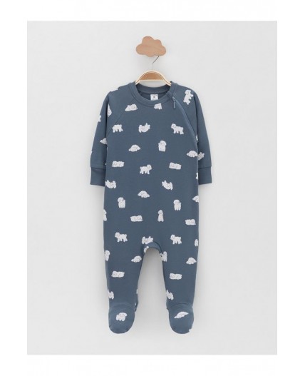 К 6444-2уп/серо-голубой Н100,синий Н052.3 набор комбинезон