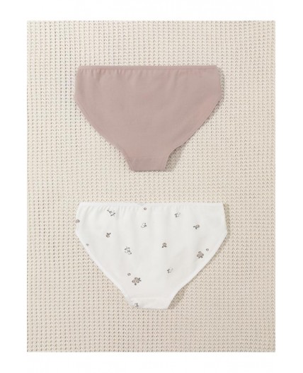 К 1972-2уп/кофейный,сахар,голубика и цветы набор трусы