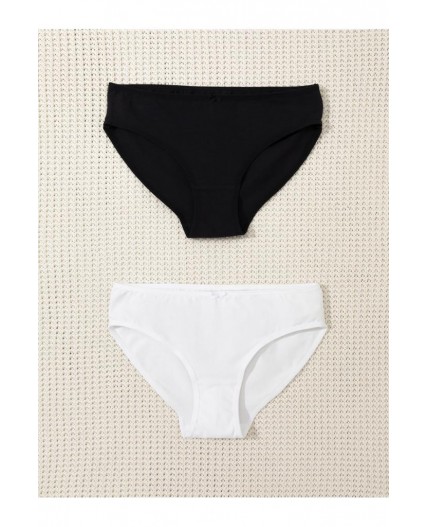 К 1972-2уп/белый,черный набор трусы