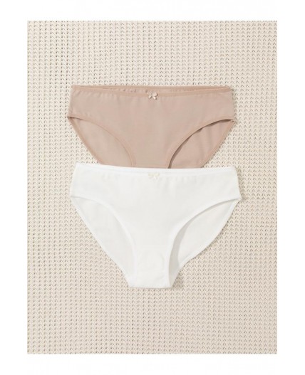 К 1972-2уп/нюдовый беж,сахар набор трусы