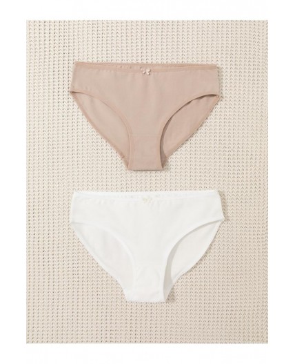 К 1972-2уп/нюдовый беж,сахар набор трусы