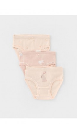 К 1978-3уп/бл.персиковый,пыльный персик,зайчики Ал набор трусы
