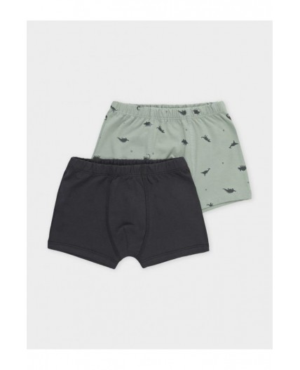 К 1912-2уп/темный графит,нефритовый,динозавры набор трусы